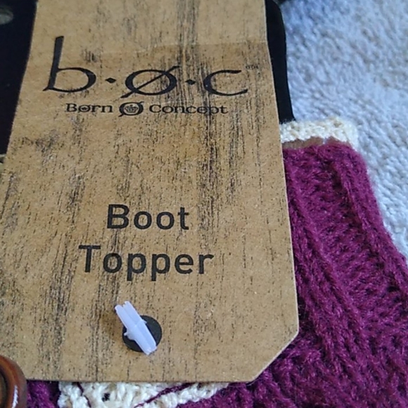 Burgundy woman's boot topper - Picture 2 of 5